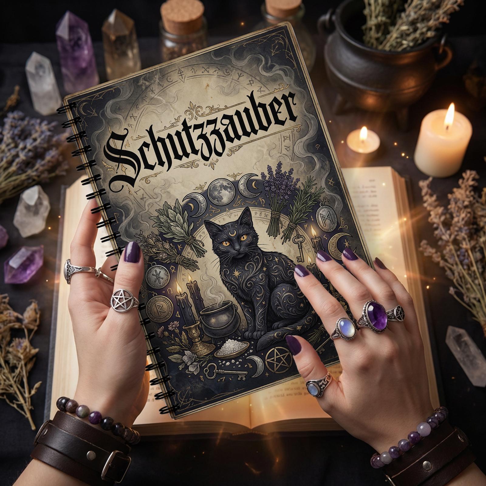 German Version Protect Magic Clipboard, Symbols And Spiritual Defense Guide, Notebook, Adult Protection Spells And Reference Clipboard.