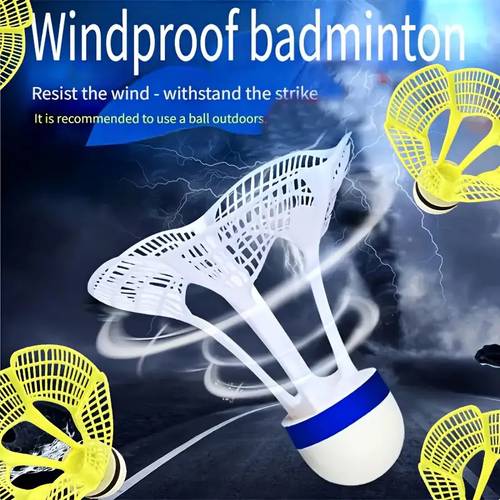 item picture 5pcs Windproof Nylon Badminton Racket – Suitable for Outdoor Training And Sports Practice, Durable Design, Adaptable to Various Weather Conditions, Tennis Racquet Additions