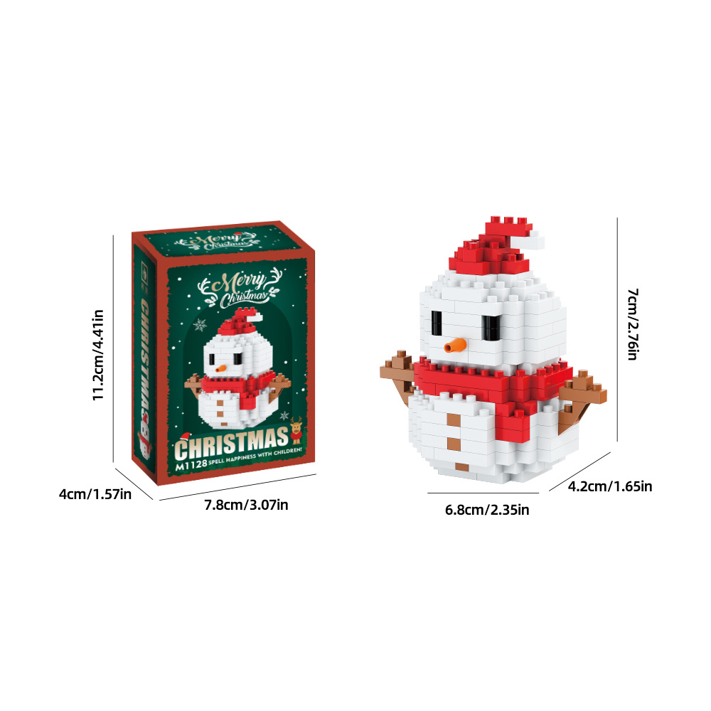 mini christmas themed building blocks youngsterss Temu