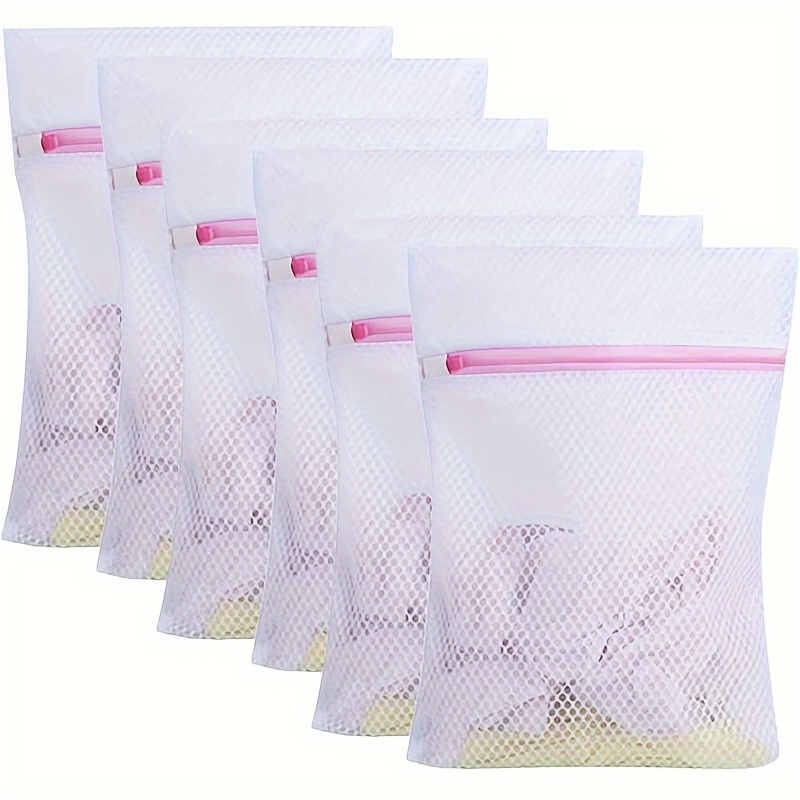 E-shop 6 Stück Waschbeutel aus Mesh, Wäschebeutel für Kleidung, Hemden, BHs und Unterwäsche (Kleine Größe, 10,63 x 14,57 Zoll), Waschtaschen