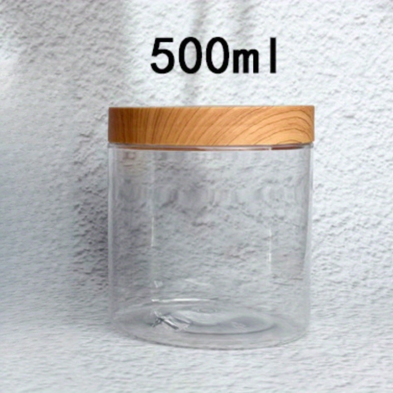 Image of 1pc Face Cream Storage Jar Plastic Jars Round Clear Cosmetic Container With Lids, Eternal Moment Slime Jars Travel Storage Travel Bottle