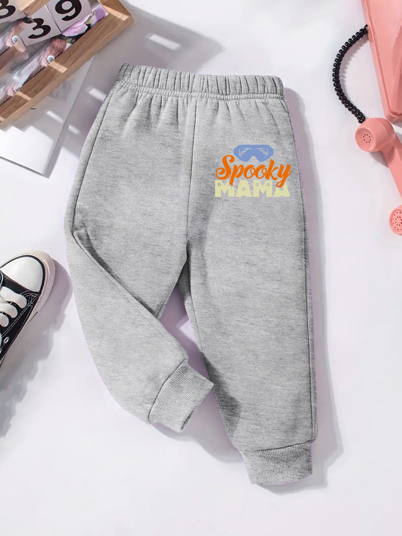 Pantalon Halloween Femme - Imprimé Petits Démons, Taille élastique, Poches - Confortable Et Décontracté