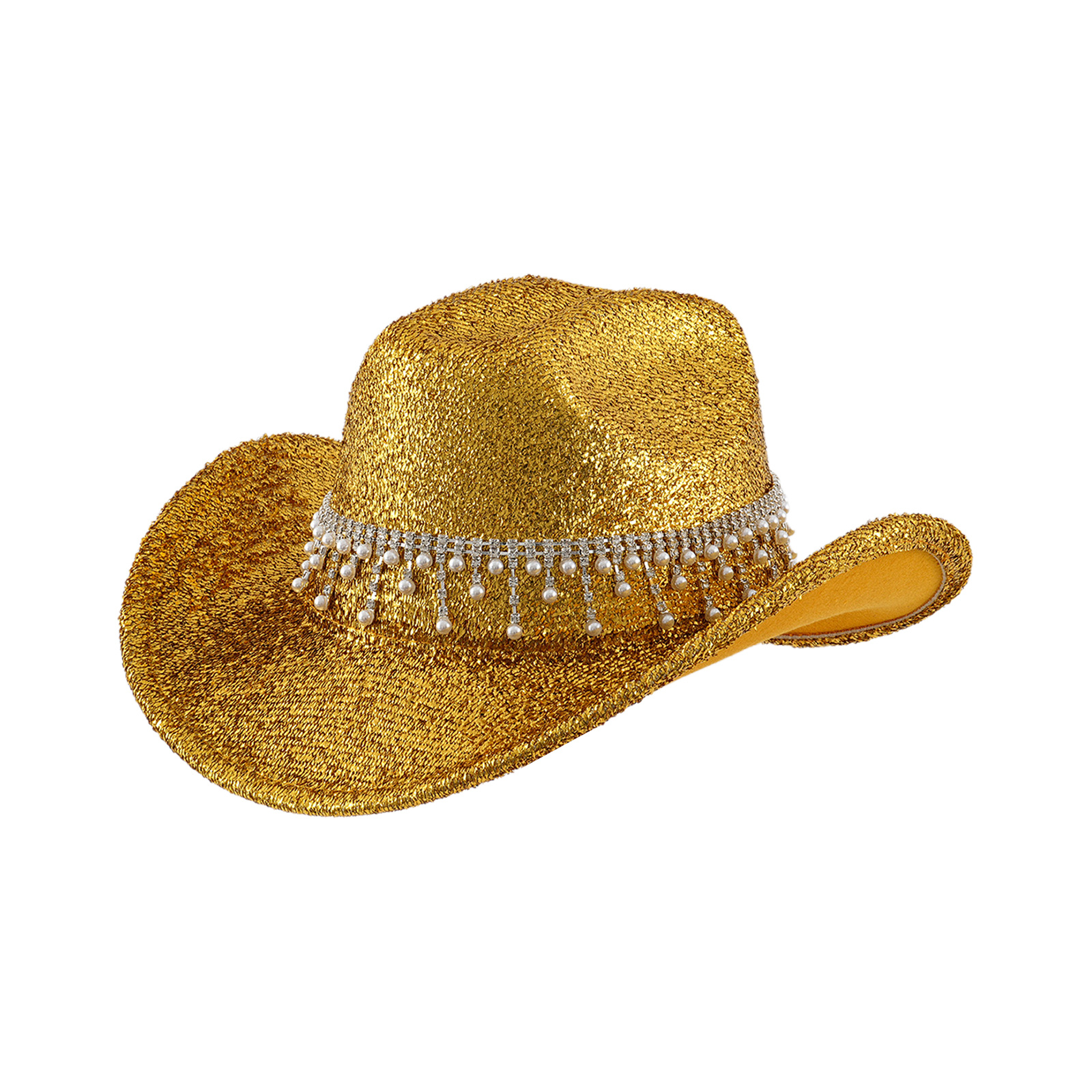 women men sparkly cowgirl hat fedora hats wedding cap for 