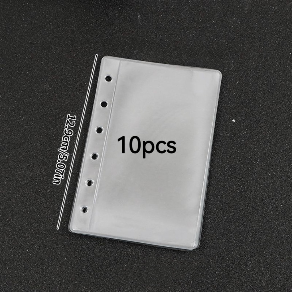 1 7 size double ring transparent soft cover loose leaf notebook photo album and sticker card case