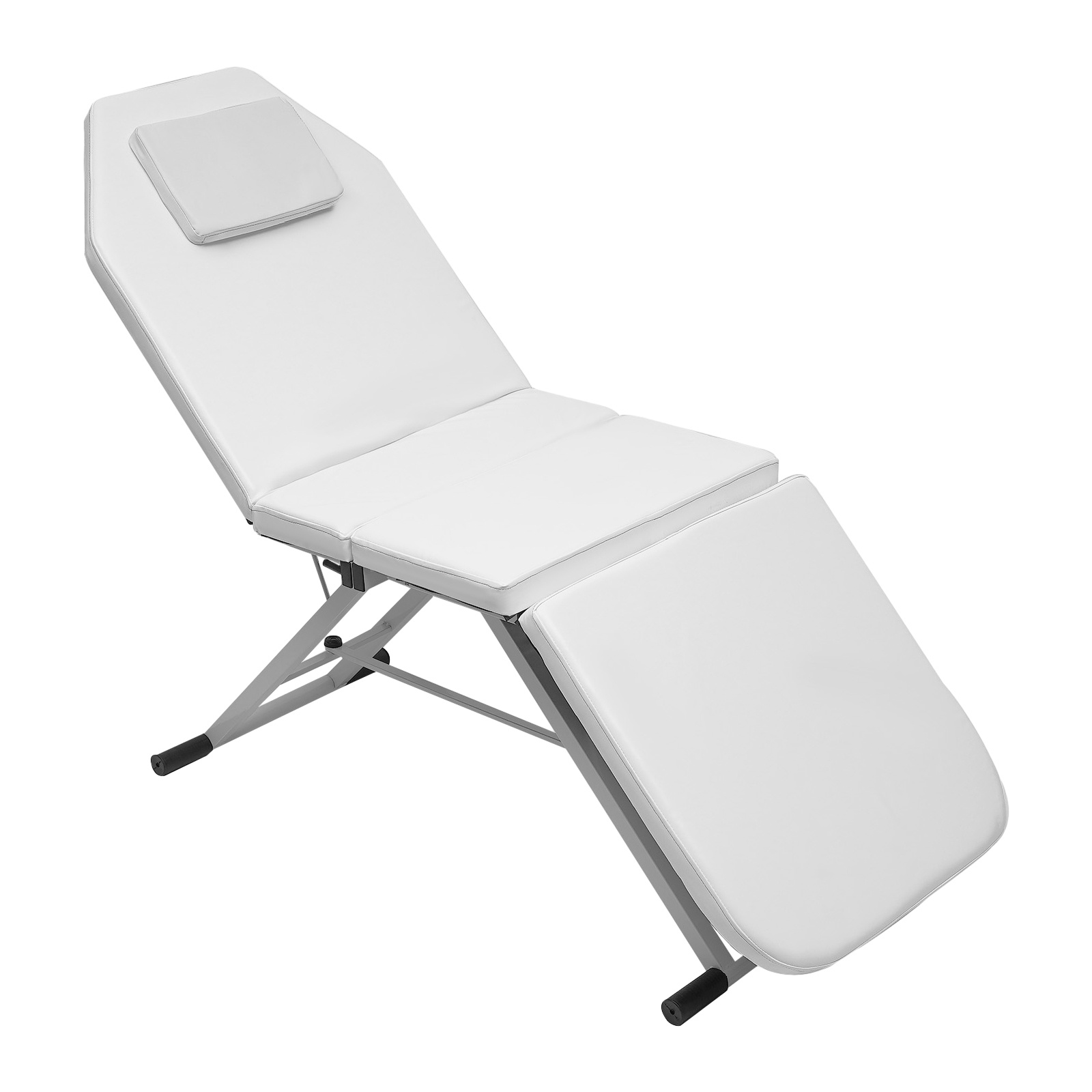 TEMU White 3-section Foldable Beauty Bed, Beauty Bed, Folding Massage Table Massage Chair Portable Foldable Massage Bed, For Foot Massage Shops,