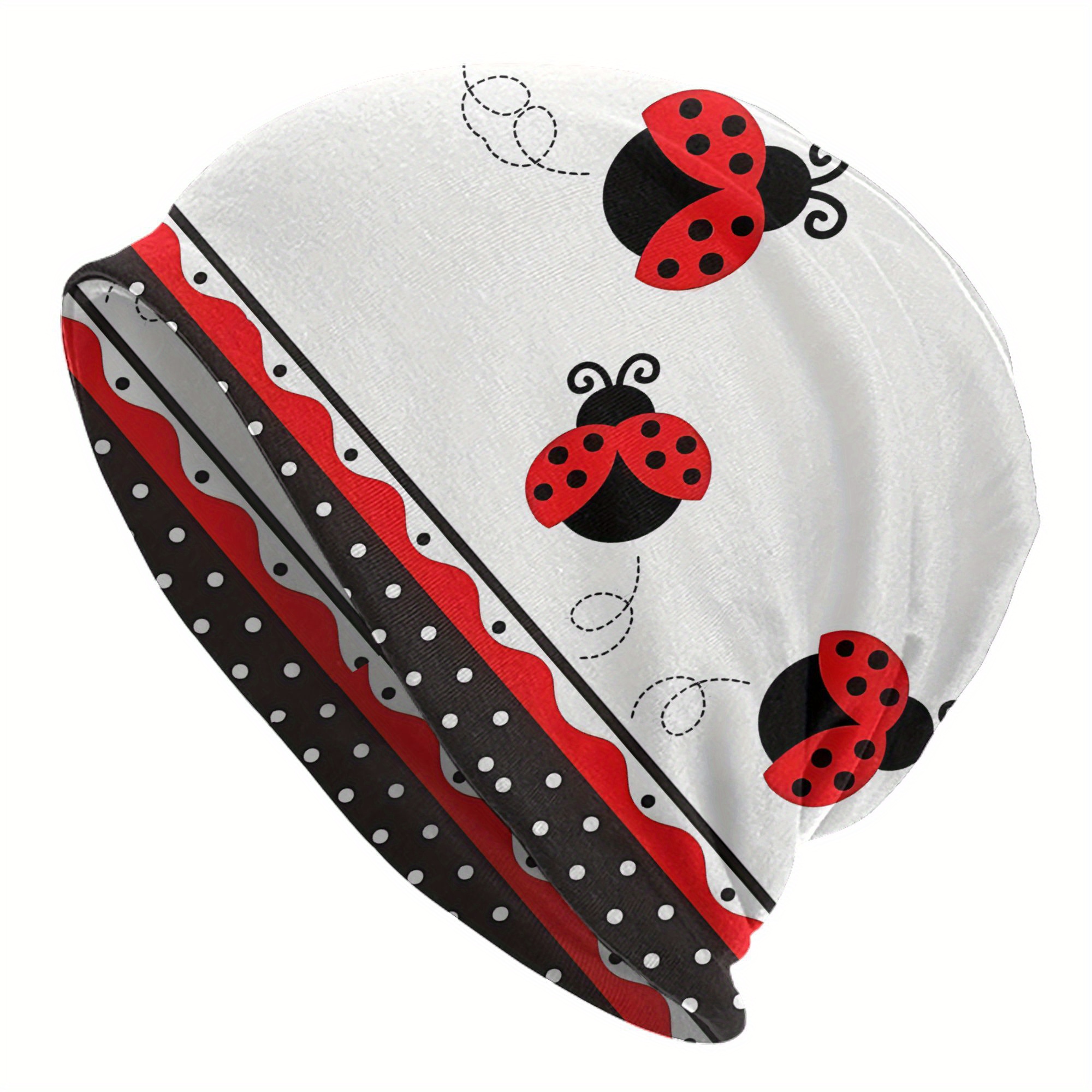 

Ladybug Bonnet Hats Men Skullies Beanies Novelty Hats