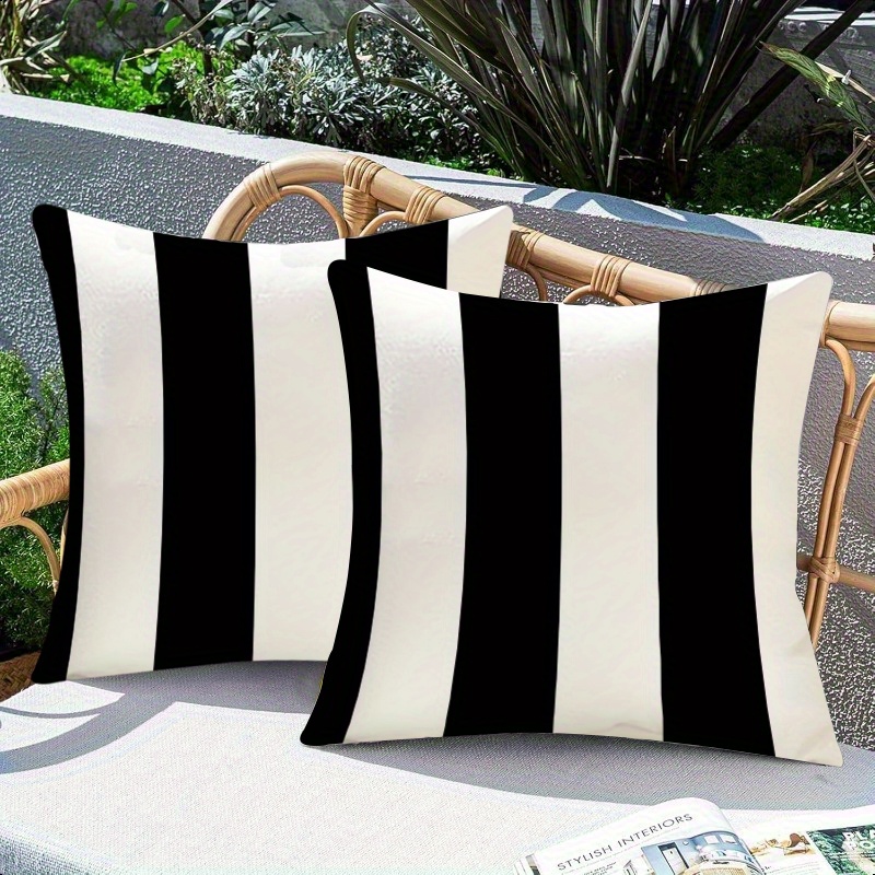 Cushion Cover Modern Black And White Outdoor Pillows Modern Black