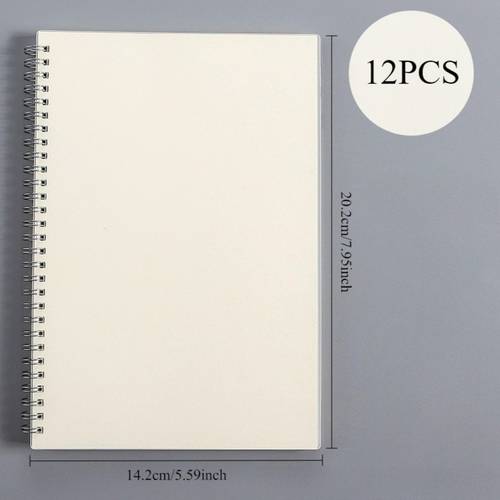 12 pack a5 blank spiral notebooks 5 5 x 8 3in 80 sheets unlined journals for drawing art students office cover with metal spiral binding notebooks for school art projects office supplies simple notebook design durable spiral binding