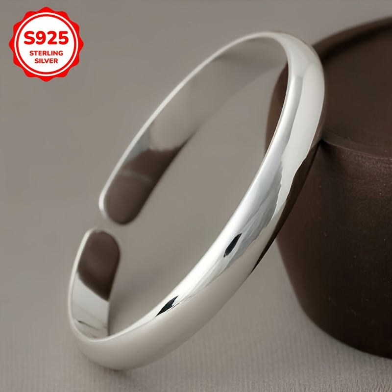 925 Sterling Silver Bangle Bracelet, Low Allergenic for Daily Wear