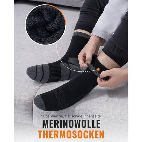 3 pairs merino wool socks warm soft thermal socks for men great for hiking and winter