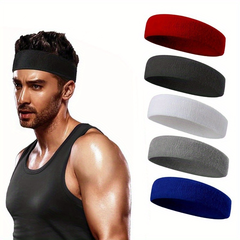 4pcs sweat absorbing towel headbands for men women   white black red navy moisture wicking quick dry non slip design for       accessories   material