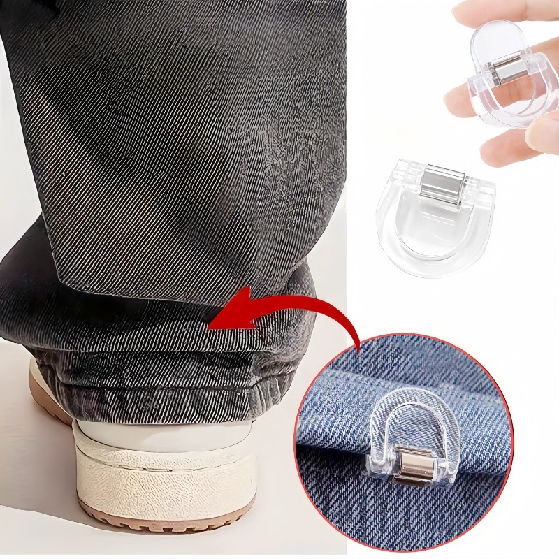 2pcs invisible seamless hem clips adjustable non slip clips for jeans wide leg trousers fabric cutting plastic clips with  