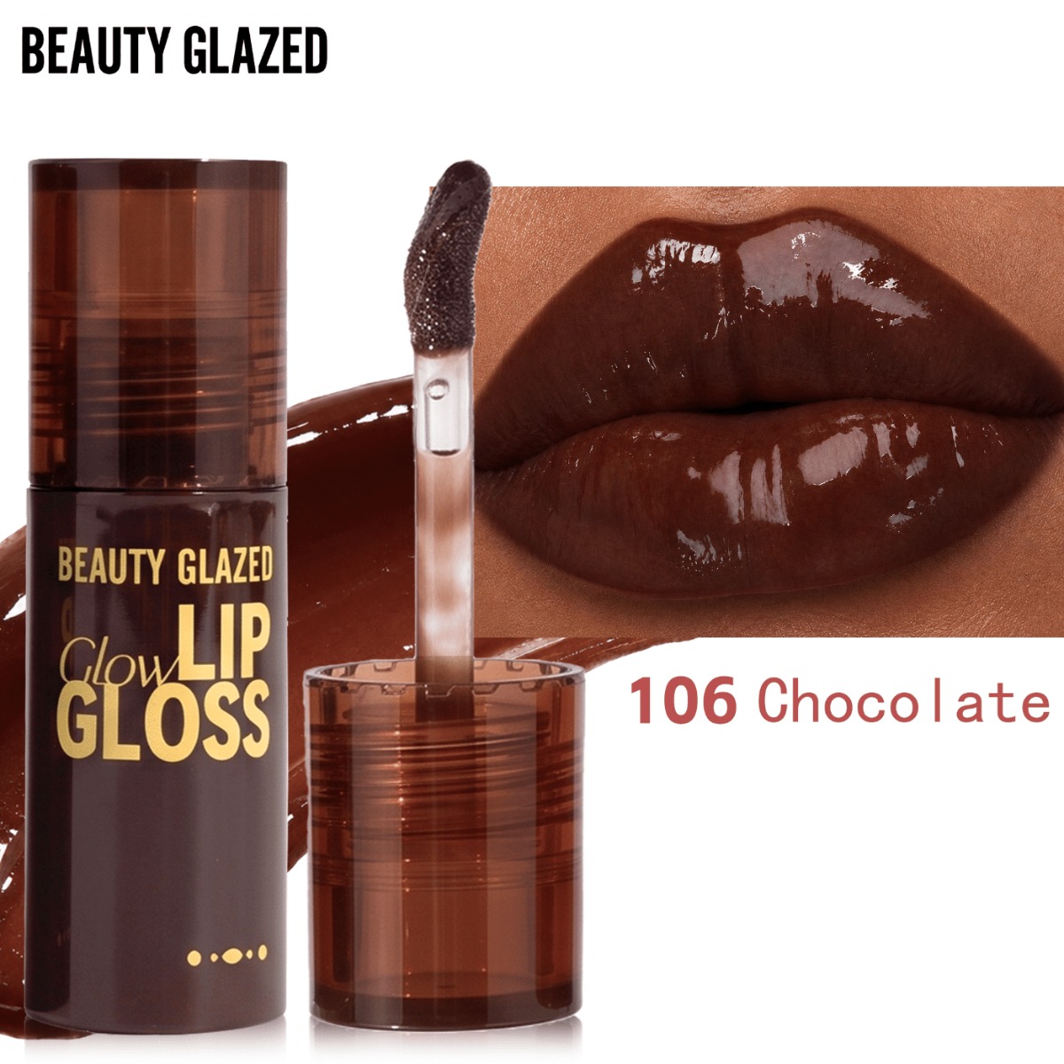 6 Colors BEAUTY GLAZED Hydrating Liquid Lip Gloss