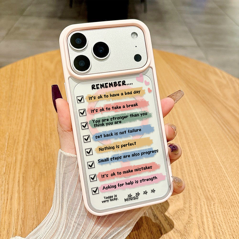 TEMU Phone Case - Miniso Phone Case Copywriting Pattern Suitable For Iphone Pro Max Air 17 Pro 17 16 16 15 Pro Max 15 Pro 14 14 Pro Max 13 Pro 13 Pro