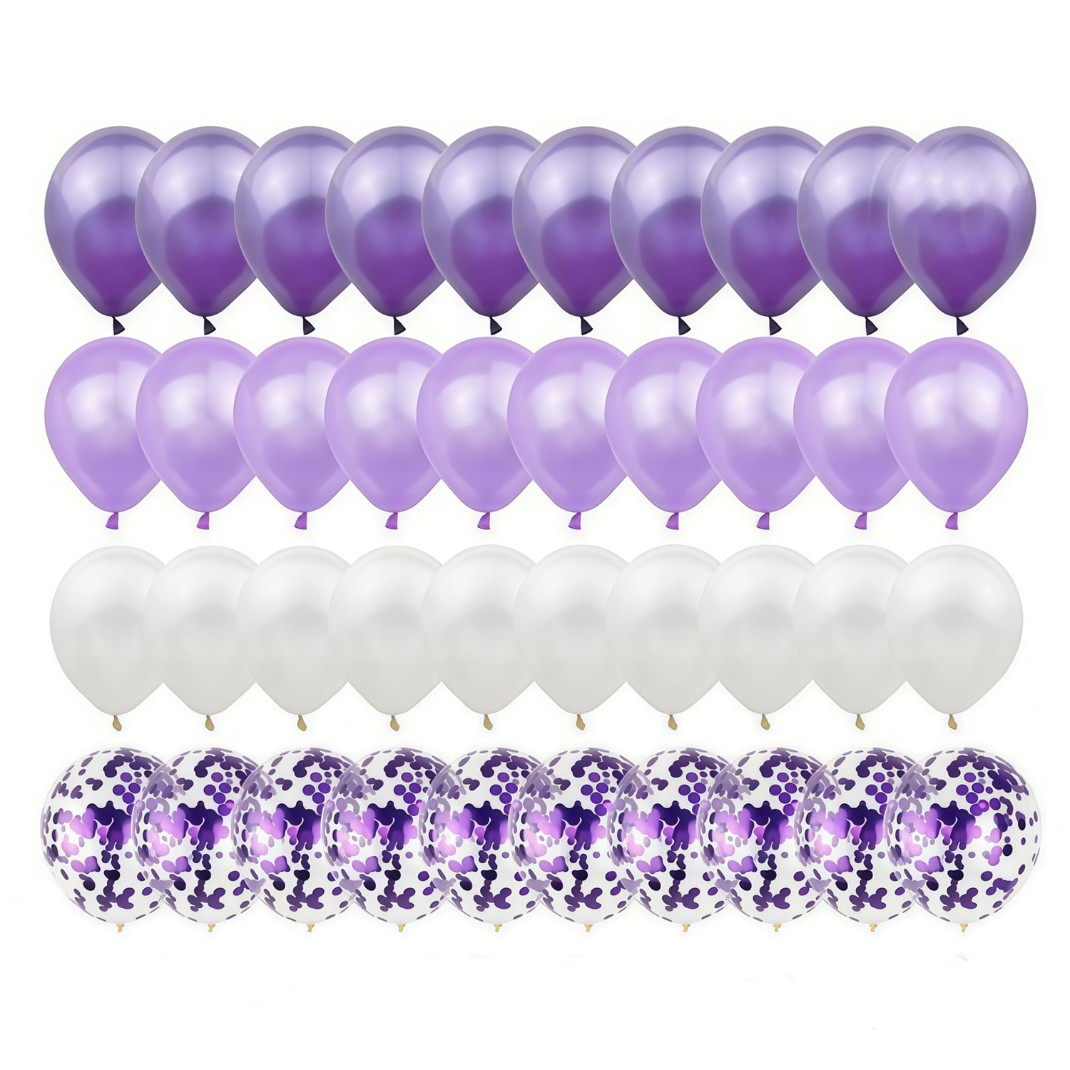 Image of 30pcs/set 10/12inch Mix Confetti Latex Balloons | Ideal For Birthday, Anniversary, Wedding, And Party Decorations, For Halloween, Christmas