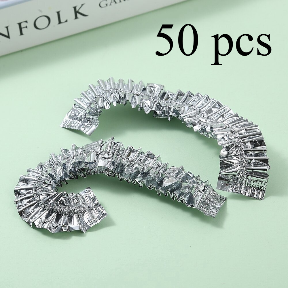 TEMU 50pcs Aluminum Foil Retractable Food Wrap, Aluminum Foil Insulation Film, Silvery, Suitable For Food Contact, Odor-resistant, Suitable For