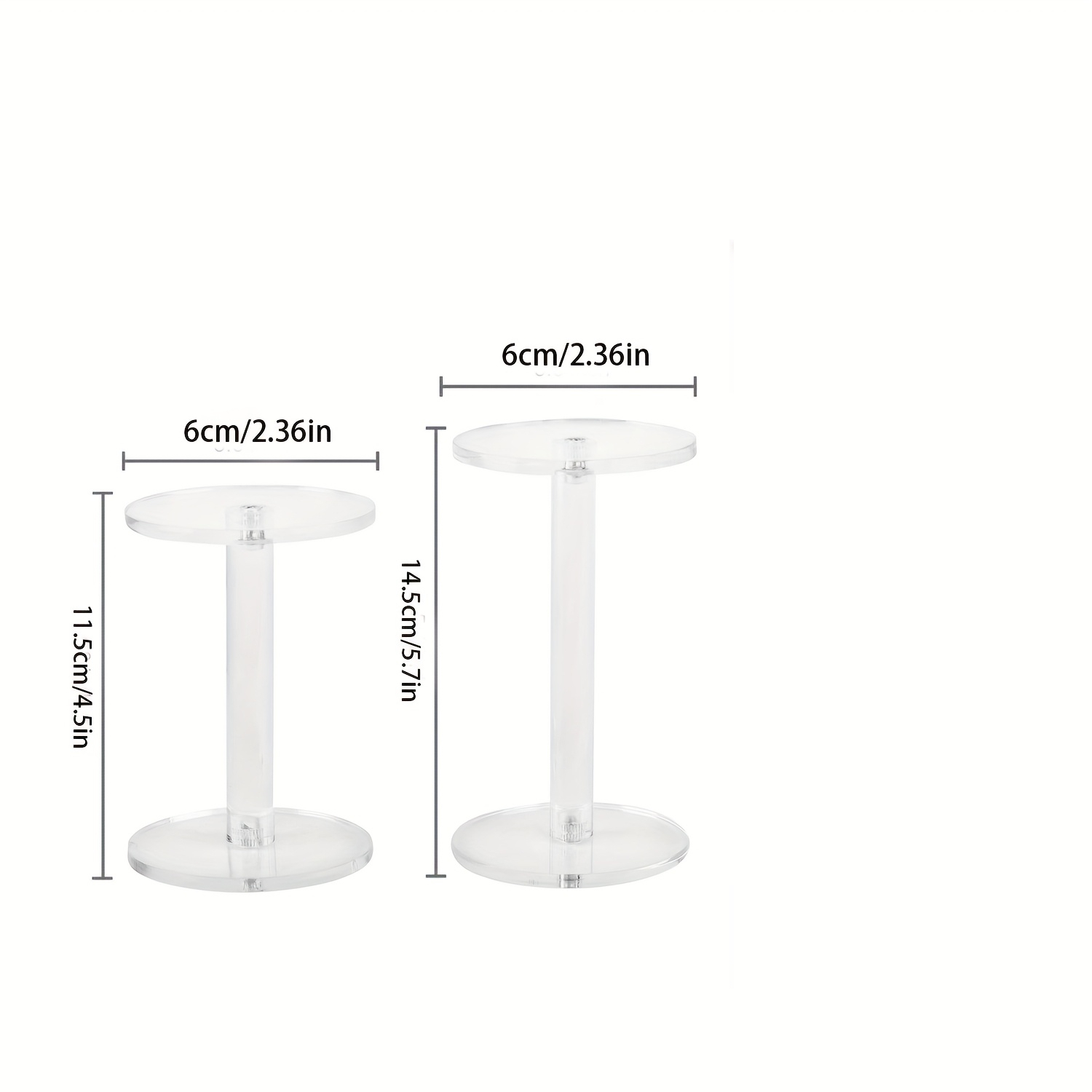 TEMU Soporte de exhibición de accesorios engrosado, estante decorativo colgante para DIY, adorno de acrílico transparente de escritorio, cilindro