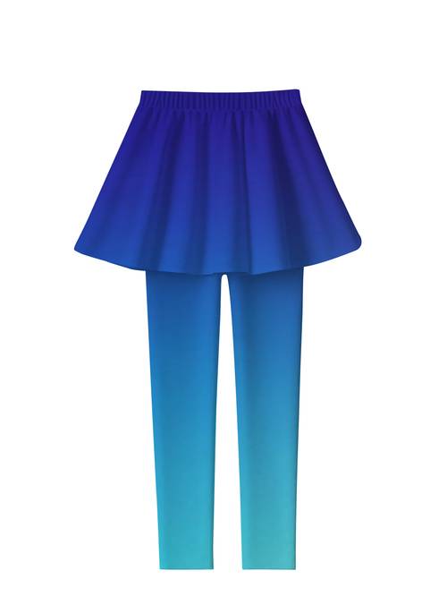 slumpmässigt tryck tryck fantasy vår och höst kläder blå gradient leggings kjol byxor gulliga gåva trendiga nödvändigheter sport utomhus casual, för utomhus, , halloween