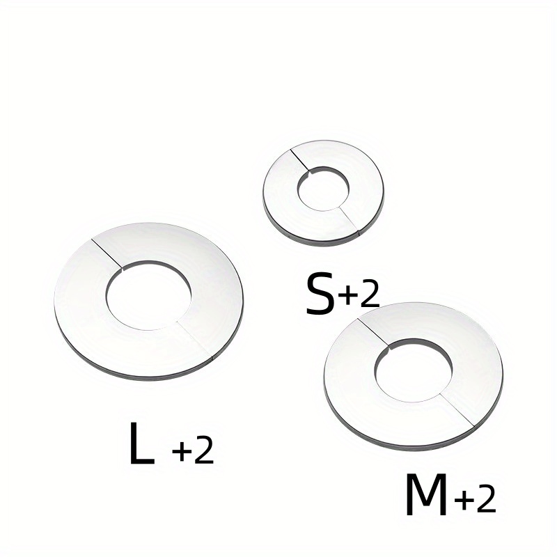Image of 3pcs/6pcs 304 Stainless Steel Decorative Cover Plates For Triangle Valves - Circular Wall Plate Covers For Shower Faucets, Heating Pipes, Wall Hole Covers, Conceal Unsightly Plumbing