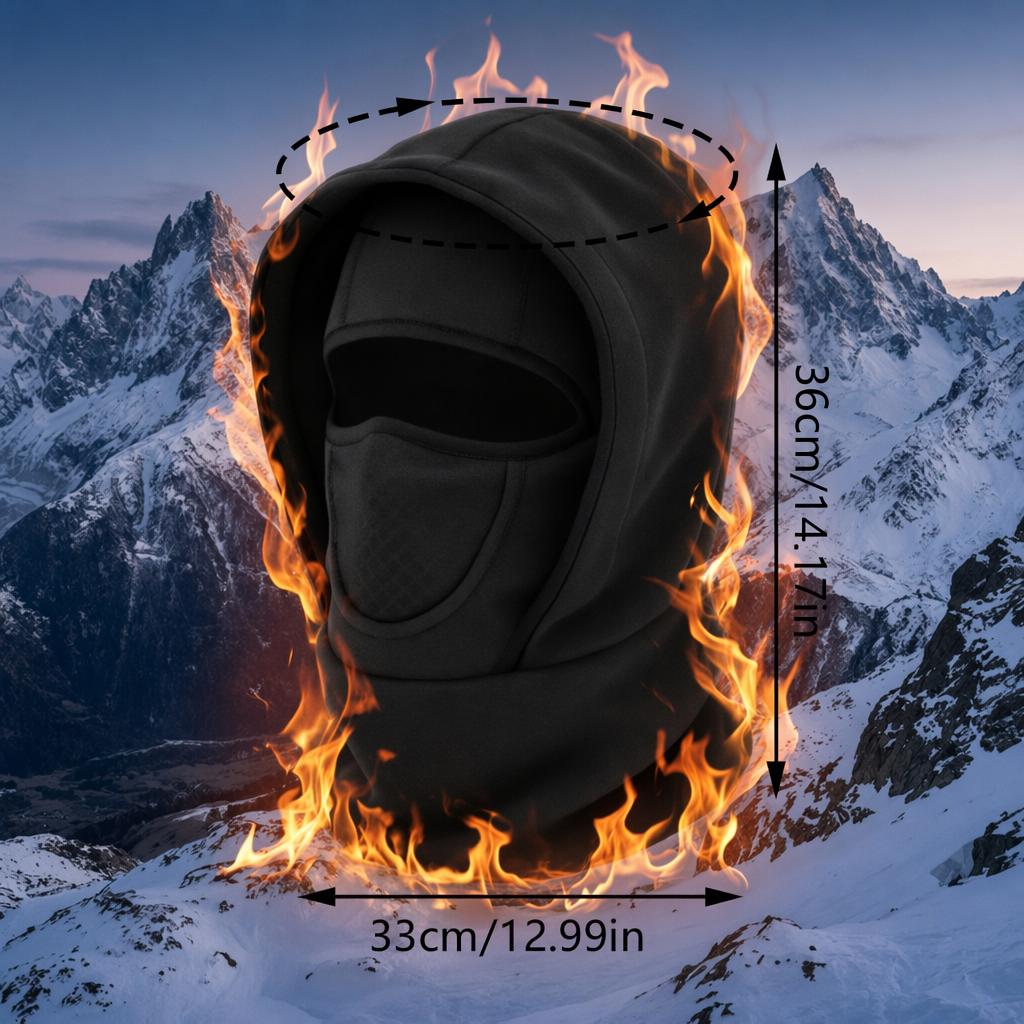 Unisex Thermal All-in-One Hat & Face Mask, Plush-Lined