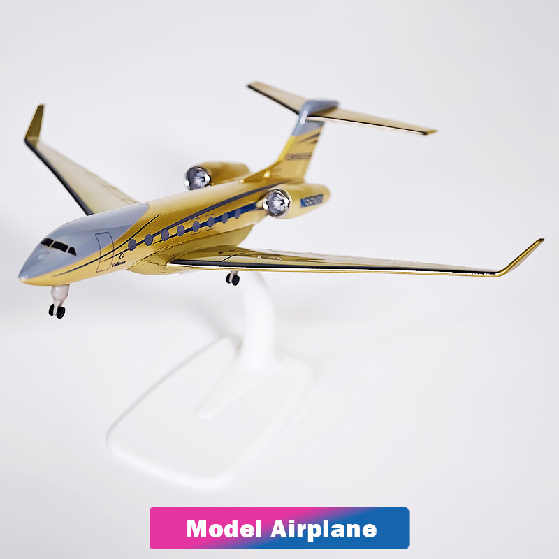 TEMU 1pc 7.9 Inch W650 Airplane Model (golden Coating Style), 20cm Model With Wheels And Stand - Home/office Static Simulation Desktop Decoration,