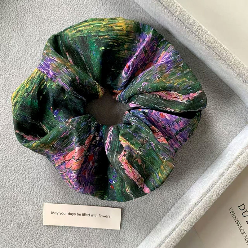 1pc High-end Smudging Oil Painting Large Hair Band, Hair Tie Hair Band, Ponytail Hair Band, Hair Accessory, Art, , Temperament