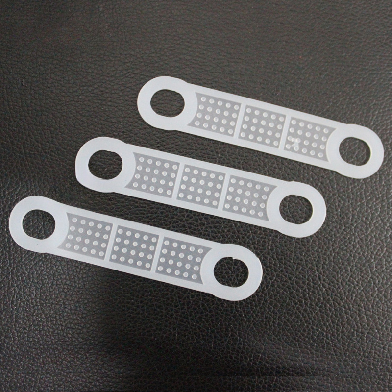 Image of 30pcs Of Milky White Rubber Anti Slip Hanger Covers With Double Hole Design, Ensuring A And Scratch Resistance - Made Of Durable Rubber Material, Suitable For Retail Store Display Racks And Equipment