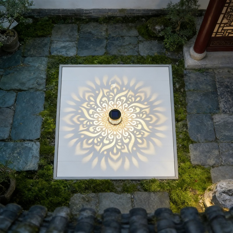 E-shop Solar Lotus Licht, Lotus Design, Garten Ornament, Hof Dekoration, Außendekor, Solar Wand Ornament