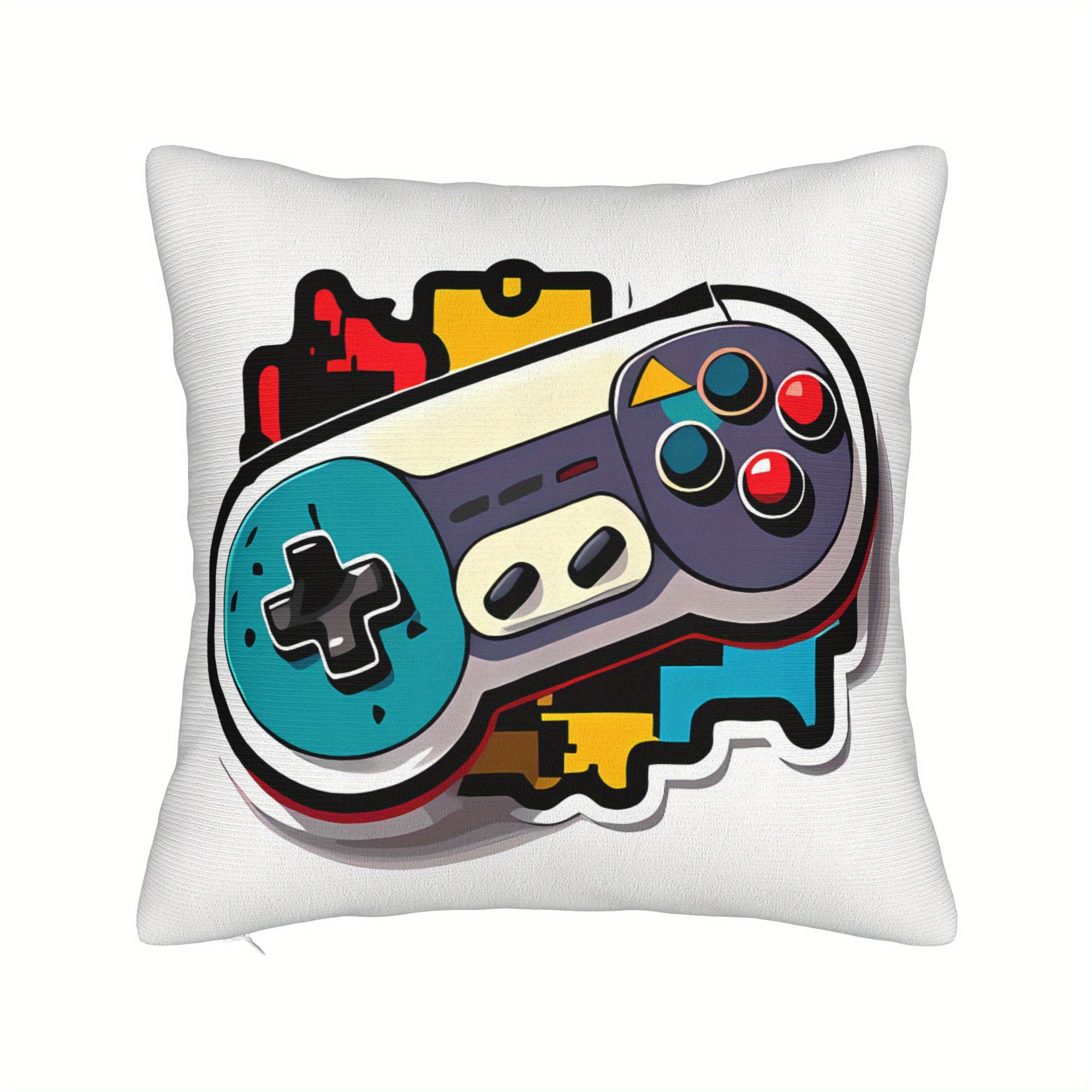 fundas cojín diseño retro controlador juegos estilo Temu Mexico