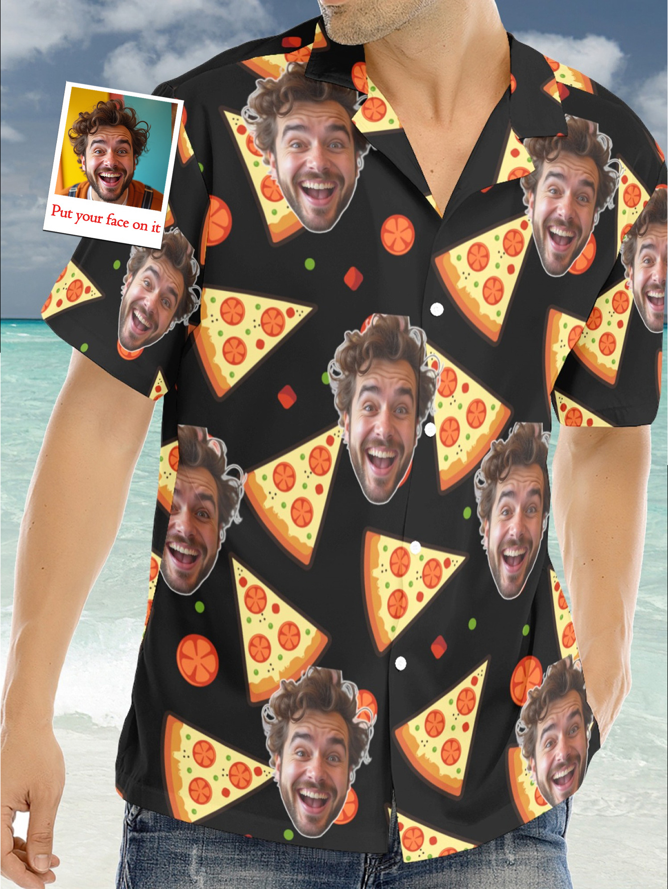 camicia casual stampa personalizzata pizza maniche Temu Italy