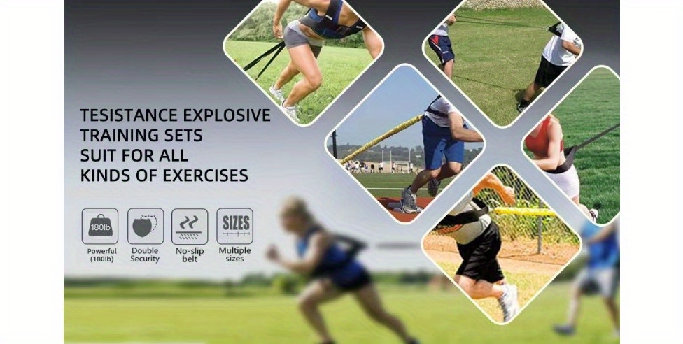 3-meter/ 5-meter resistance training rope set explosive jumping physical training resistance rope enhances speed, endurance, and strength, agility, and multi-directional physical equipment;