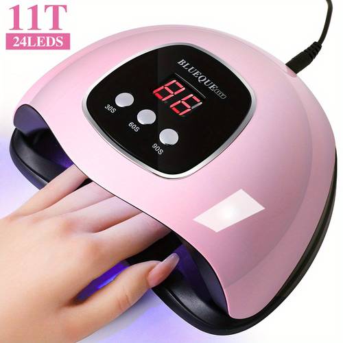 led nail lamp lamp for gel nails with 4 timers and automatic sensors nail and toenail nail dryer salon home nail art