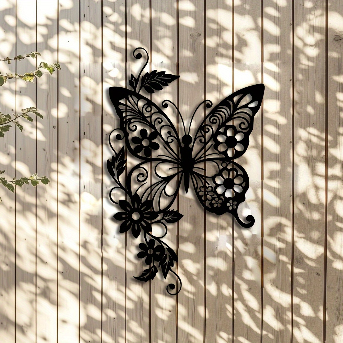E-shop 2D Flache 1-teilige Art Deco Schmetterling Acryl Wanddekoration, geeignet für Innen- und Außendekoration, elegantes Hängeornament, ideal für