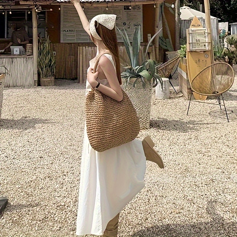 sac à bandoulière en paille femme tote bag Temu Morocco