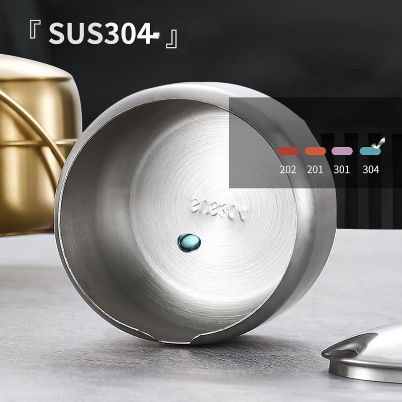 stainless steel spice jar set with revolving rack 12oz/350ml set of 4 seasoning box bottle with lids and spoons condiment jar canisters pots spice container salt sugar bowl for kitchen home Product details 2