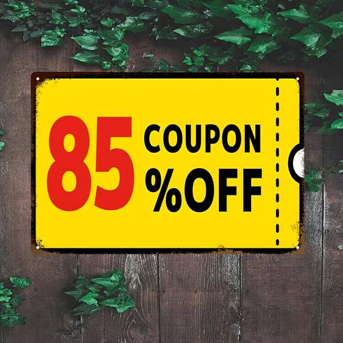2d flat 2d plane 2d plane 2d plane 2d metal 1pc 85 discount coupon suitable for multiple saving money neat and 20 30 cm 8x12 inches retail coupon promotional tool retro design minimalist style