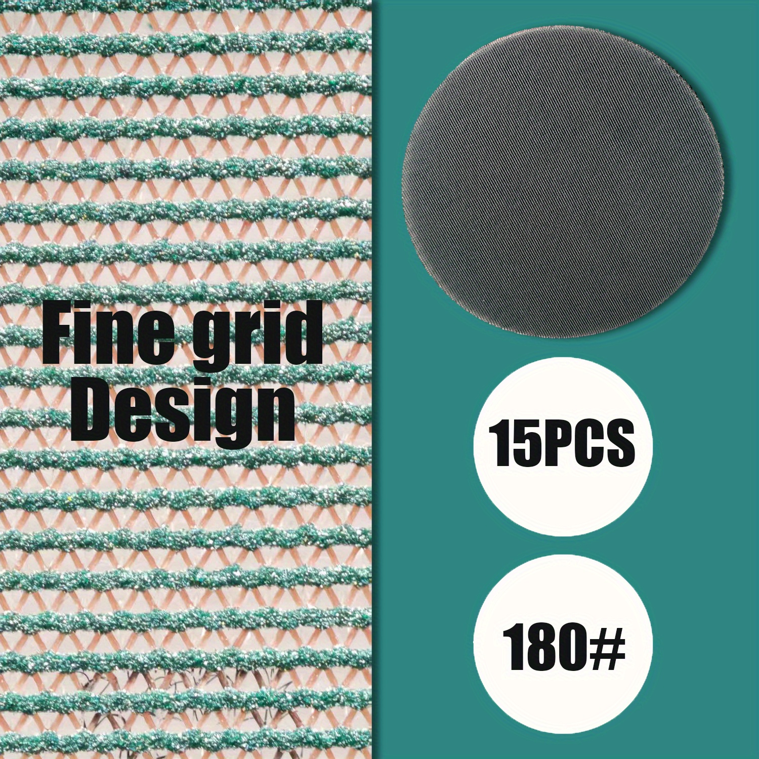 TEMU 15pcs Of 9- Grid Sandpaper Ideal For Polishing And Grinding Cars, Stones, Walls, And More