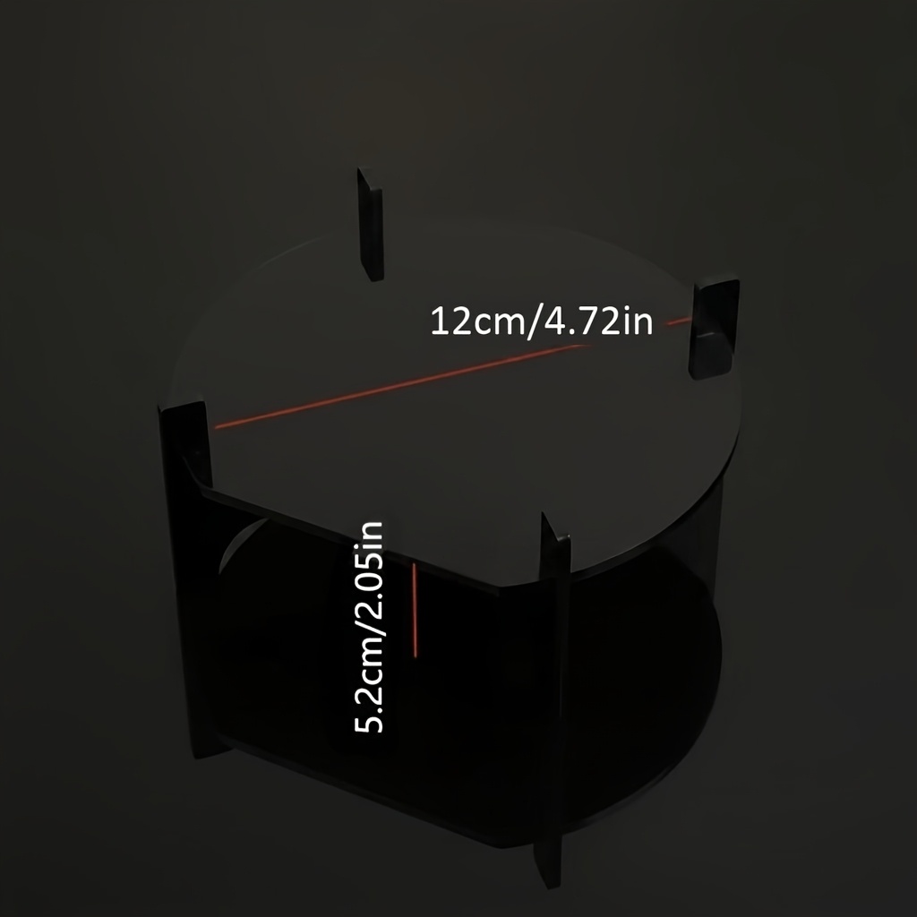 TEMU 3mm Thickened Black Acrylic Container Stand, Home Desktop Support Rack, Vase Tray, Detachable Stand, Upright Storage Rack