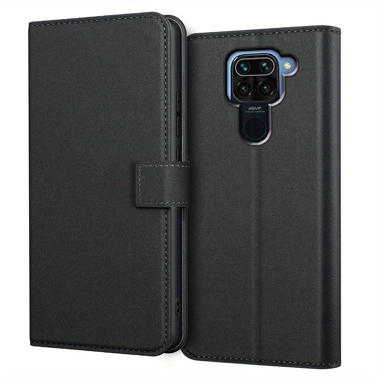 TEMU Phone Case: For Xiaomi Redmi Note 9 / Redmi 10x 4g Case With Kickstand Pu Leather Card Slot Flip Protective Phone Case Cover