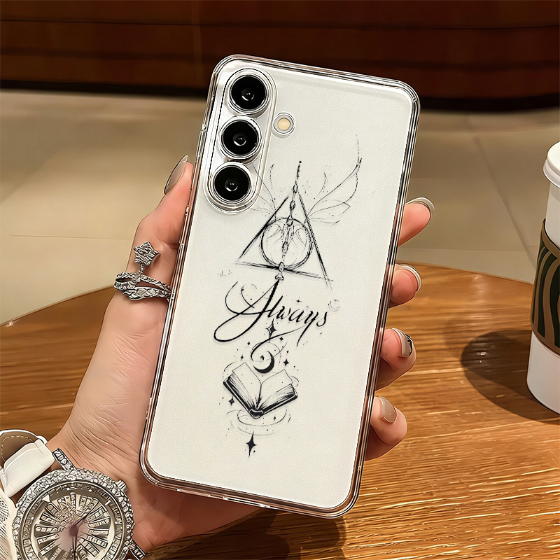 Etui za telefon - Warner Bros Harry Potter Deathly Hallows Line Art etui za telefon, združljiv s Samsung Galaxy