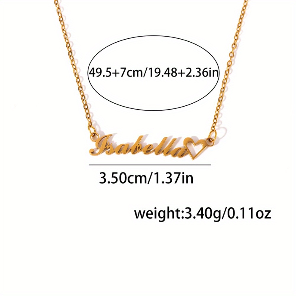 18K Golden Plated Custom Name Pendant Necklace