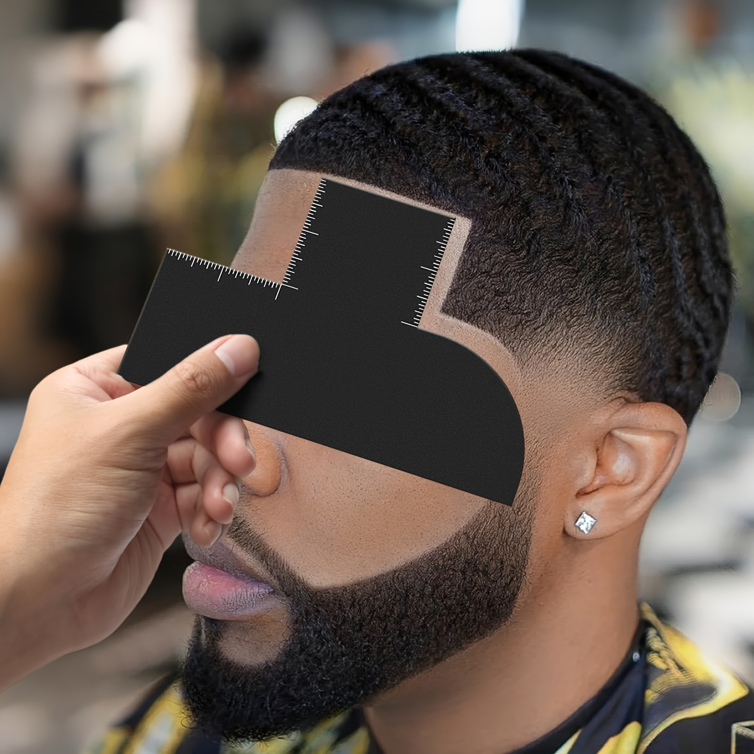 E-shop T-förmige Friseurkarte mit Messmarkierungen, Haaransatz-Styling-Schablone, professionelle Schablone für präzise Frisuren