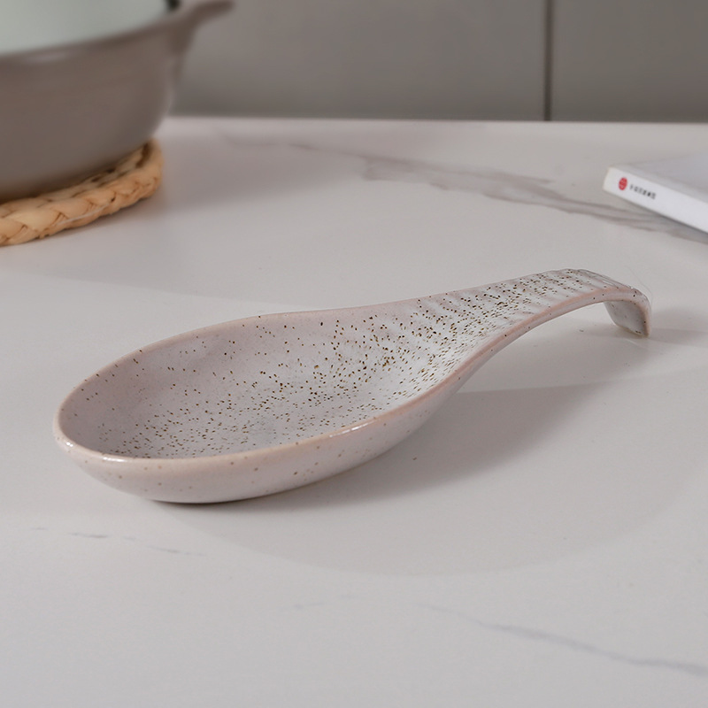 TEMU Porte-cuillères rétro européen en céramique - compatible avec les cuisinières et plans de travail de cuisine - adapté aux à micro-ondes,