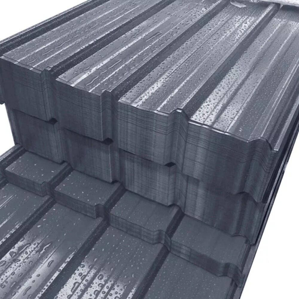 E-shop 14M² Profilblech Trapezblech Blechdach Bleche 24 Stück Grau Temporär und Abnehmbar