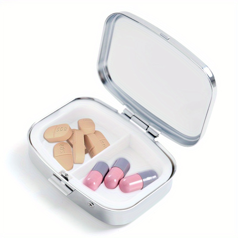 Mini Portable Cat Paw Print Pattern Medicine Box, Travel Essential
