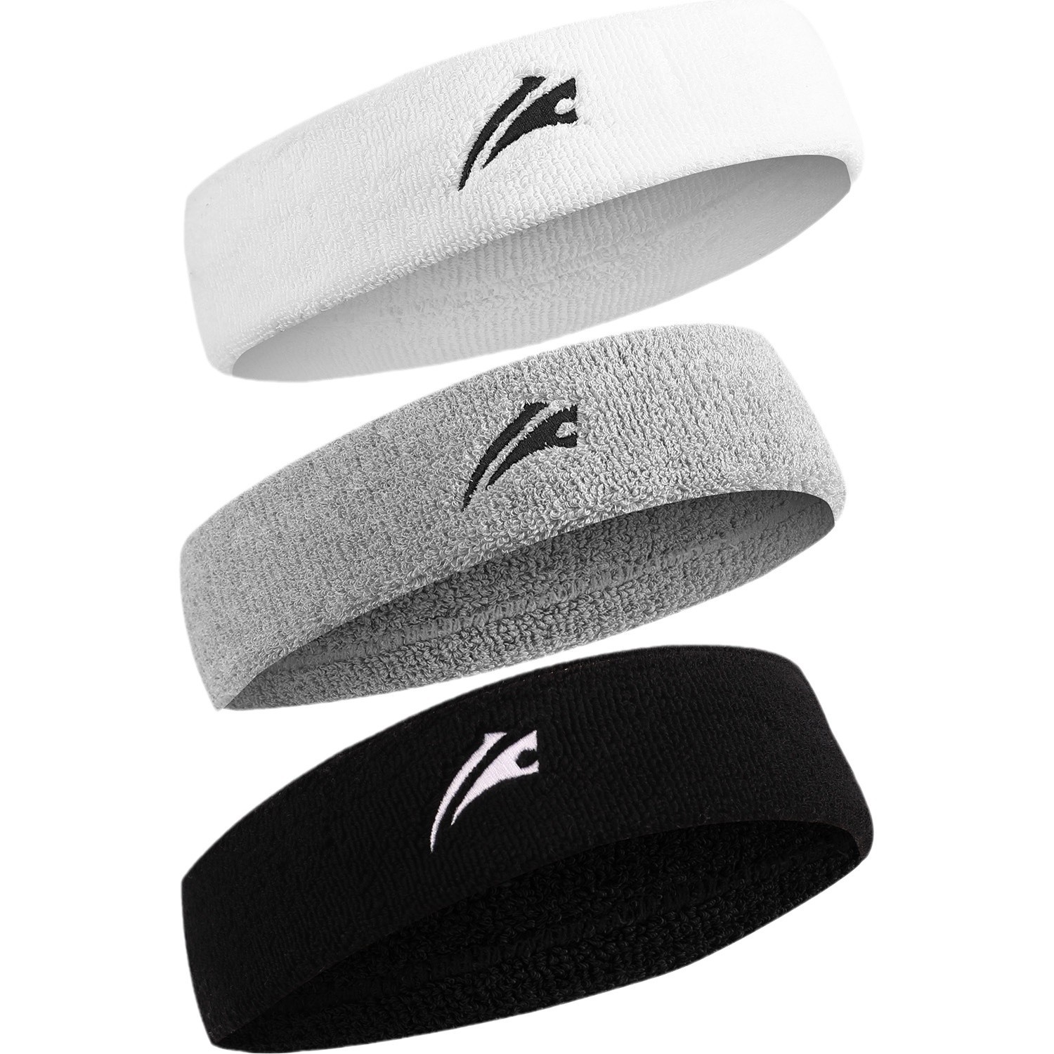 Image of 3pcs Unisex Fitness Basketball Head Sweatbands, Running Moisture-wicking Headbands, Yoga Head Wraps, Sweat-absorbing High-elasticity Non-constricting Sports Headbands