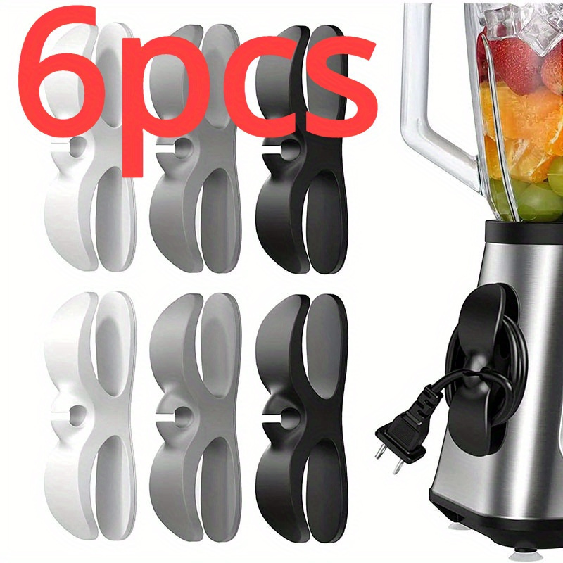 TEMU 6 stuks TPU Organizer Clips voor keukengadgets, snoeromhullers en apparatenopslag - Compatibel met frituren, blenders, koffiezetapparaten -