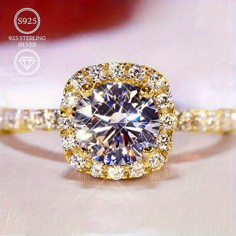Women's 1 Carat Round-Cut Solitaire Moissanite Ring
