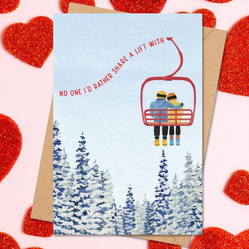 

1pc Ski 's Day , Christmas Greeting, For Husband Wife Girlfriend, Keepsake