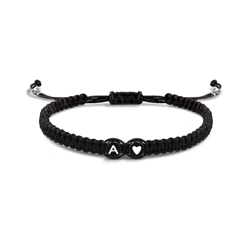 Heart Bracelet with 26 Letters, Perfect for Couples